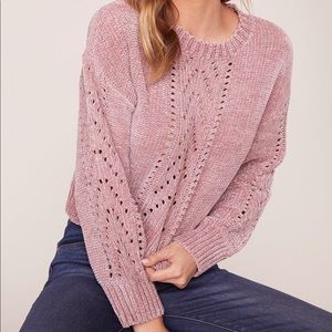 pink chenille bb dakota sweater